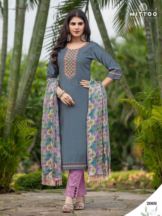 Aaradhna By Mittoo Viscose Kurti With Bottom Dupatta Wholesale Shop In Surat
